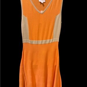 Y55 Romeo & Juliet Couture Vivid Cantaloupe and Crème Brulee Mini Dress